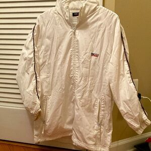 NWOT Japanese local windbreaker with hidden hoodie and two front zip pockets